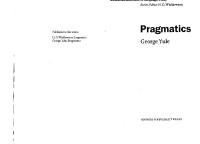 (Oxford Introductions To Language Study) George Yule - Pragmatics-Oxford University Press, USA (1996) [PDF]