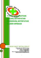 Panduan Kepastian Tepat Lokasi, Tepat Prosedur, Tepat Pasien Operasi [PDF]