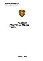 PANDUAN Pelayanan RESIKO Tinggi