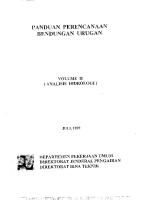 Panduan Perencanaan Bend Urugan Vol 2. Analisis Hidrologi PDF [PDF]