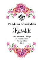 Panduan Pernikahan. Katolik