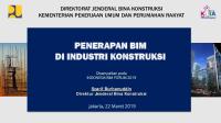 Paparan BIM DJBK - Penerapan BIM Di Industri Konstruksi