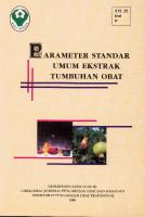 Parameter Standar Umum Ekstrak Tumbuhan Obat PDF