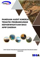 Pedoman Audit Kinerja Tematik Pembangunan Kepariwisataan [PDF]