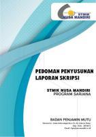 Pedoman Lap Skripsi STMIK Nusa Mandiri Jakarta Periode I 2021