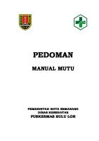 Pedoman (Manual) Mutu Puskesmas Fix