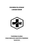 Pedoman Pelayanan Laboratorium Puskesmas Kauman [PDF]