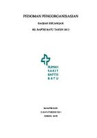 Pedoman Pengorganisasian Bagian Keuangan