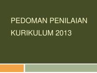 Pedoman Penilaian Pada Kurikulum 2013