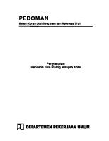 Pedoman Penyusunan Rencana Tata Ruang Wilayah Kota