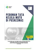 Pedoman Tata Kelola Mutu Di Puskesmas