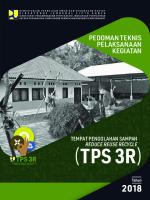 Pedoman Teknis Pelaksanaan Kegiatan TPS 3R 2018