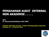 Pemahaman Audit Mutu Internal