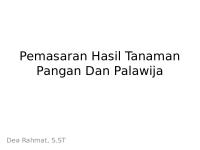 Pemasaran Hasil Tanaman Pangan Dan Palawija [PDF]