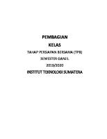 Pembagian Kelas TPB 2019 2020