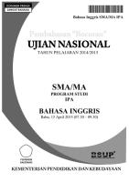 Pembahasan Bocoran Soal UN Bahasa Inggris SMA 2015