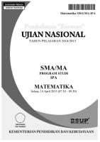 Pembahasan Bocoran Soal UN Matematika SMA IPA 2015