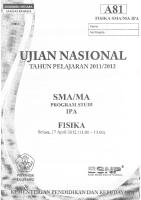 Pembahasan UN Fisika SMA 2012 Paket A81 [PDF]