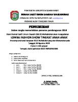 Pemberitahuan Lomba Fashion Show