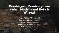 Pembiayaan Pembangunan Dalam Modernisasi Kota Dan Wilayah