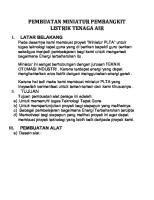 Pembuatan Miniatur Pembangkit Listrik Tenaga Air [PDF]