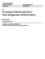 Pemeriksaan Elektrolit Pada Serum Darah Menggunakan Elektrolit Analizer [PDF]