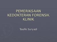 Pemeriksaan Kedokteran Forensik Klinik