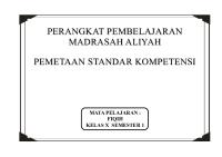 PEMETAAN SK-KD FIQIH MA Kelas X, 1-2