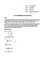 Pemodelan Matematika (Hukum Pendinginan Newton)