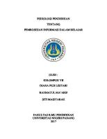 Pemrosesan Informasi Dalam Belajar [PDF]