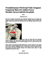 Penatalaksanaan Fisioterapi Pada Gangguan Fungsional Bahu Kiri Akibat Frozen Shoulder Karna Tendinitis [PDF]