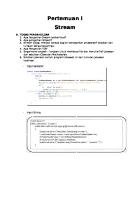 Pendahuluan Pertemuan 1 Stream [PDF]
