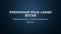 Pendugaan Nilai Lahan Hutan