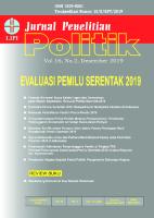 Penelitian Politik Evaluasi Pemilu Serentak [PDF]