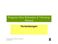 Pengantar Ilmu Kebumian - Teknologi Mineral (Compatibility Mode) PDF