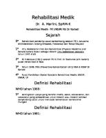 Pengantar Kuliah Rehab Medik