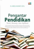 Pengantar Pendidikan Teori Konsep Dan Aplikasi