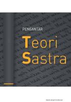 Pengantar Teori Sastra by Budi Darma