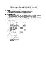 Pengaruh Katalis Pada Laju Reaksi [PDF]