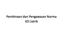 Pengawasan K3 Listrik [PDF]