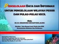 Pengelolaan Data Dan Informasi Untuk Pengelolaan Wilayah Pesisir Dan Pulau-Pulau Kecil [PDF]