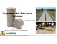 Pengendalian Mutu Beton Perkerasan Kaku