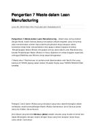 Pengertian 7 Waste Dalam Lean Manufacturing [PDF]