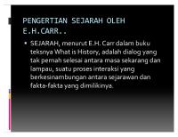 Pengertian Sejarah