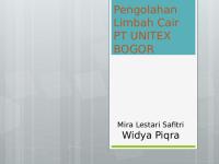 Pengolahan Limbah PT Unitex Bogor