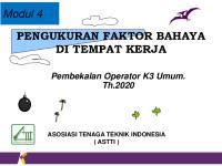 Pengukuran Bahaya Di Tempat Kerja