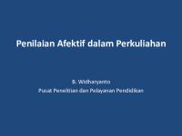 Penilaian Afektif Dalam Perkuliahan [PDF]