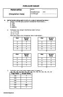 Penilaian Harian Matematika Kelas 4 Semester 2 (Pengolahan Data)