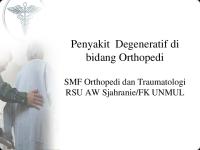 Penyakit Degeneratif Di Bidang Orthopedi [PDF]