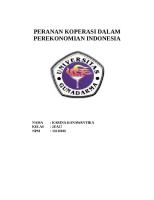 Peranan Koperasi Dalam Perekonomian Indonesia [PDF]